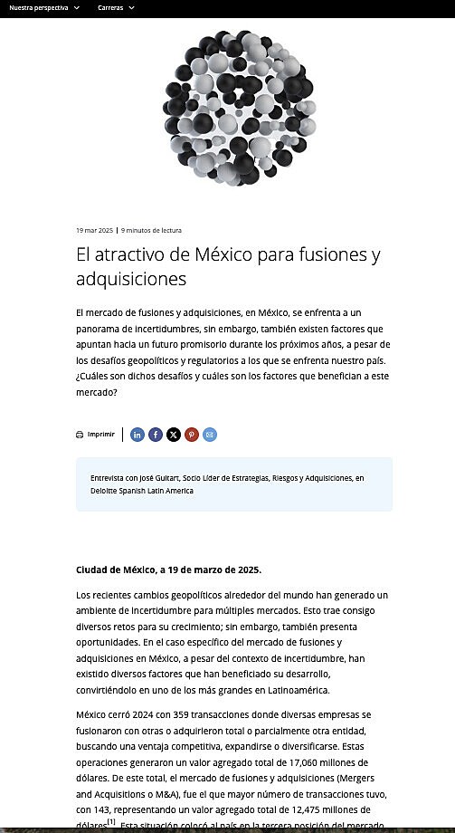 El atractivo de Mxico para fusiones y adquisiciones